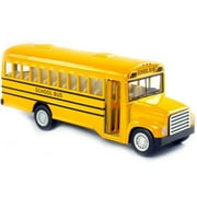 Yellow School Bus with Pull-Back Action Diecast Toy Model 5 Long