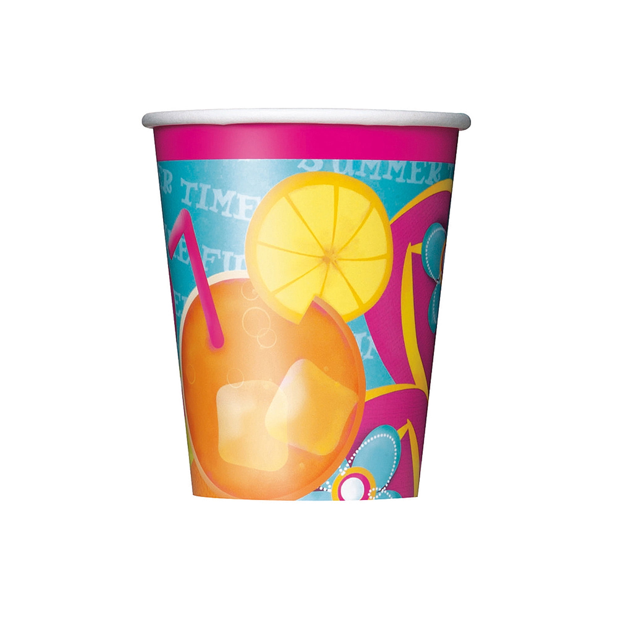 9oz Pool Party Paper Cups, 8ct