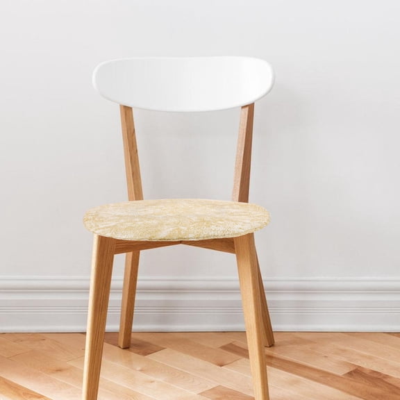 Amosfun Round Stool Covers Beige Fabric Protective Cover Easy to Clean for Home Use 1Set