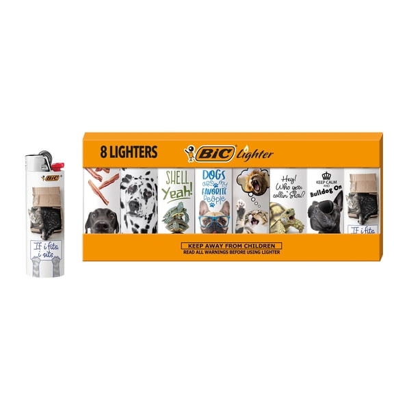 BIC Special Edition Animal Lover Series Lighters, Set of 8 Lighters