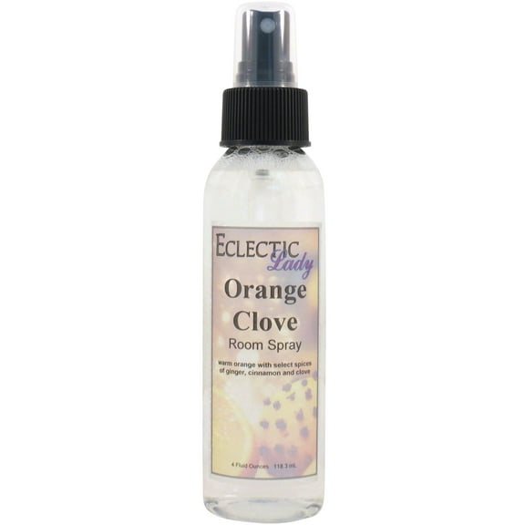 Orange Clove Room Spray by Eclectic Lady, 4 Ounces, Fragrant Aromatic Room Mist For Home, Room, Office