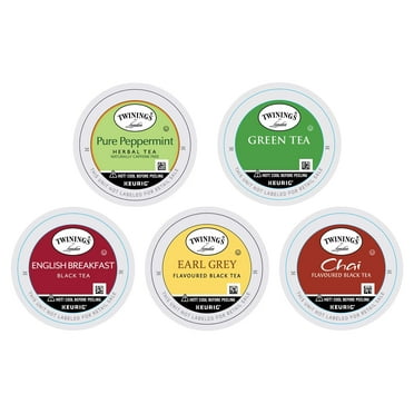 Twinings K-Cup Pods Variety Pack, English Breakfast, Earl Grey, Chai, Green, Peppermint, For Keurig And Single Cup Brewers, 10 Count (Pack Of 1)