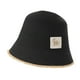 thumbnail image 3 of Sombrero de cubo para mujer, gorra de playa versátil y moderna para acampar, ir de compras, viajes por la calle Negro, 3 of 8