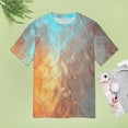 thumbnail image 4 of Mermaid Fish Scales Women's Short Sleeve Tops Casual Blouses T Shirt, 4 of 6
