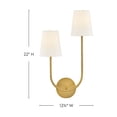 thumbnail image 2 of 84260LCB Lark Cora - 10W 2 LED Large Right Wall Sconce-22 Inch Tall and 12.75 Inch Wide-Lacquered Brass Finish, 2 of 11