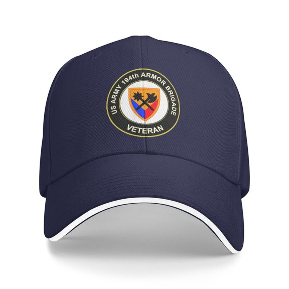 Us Army 194th Armored Brigade Veteran Unisex Baseball Cap Adjustable Dad Hat Trucker Hat Sandwich Cap