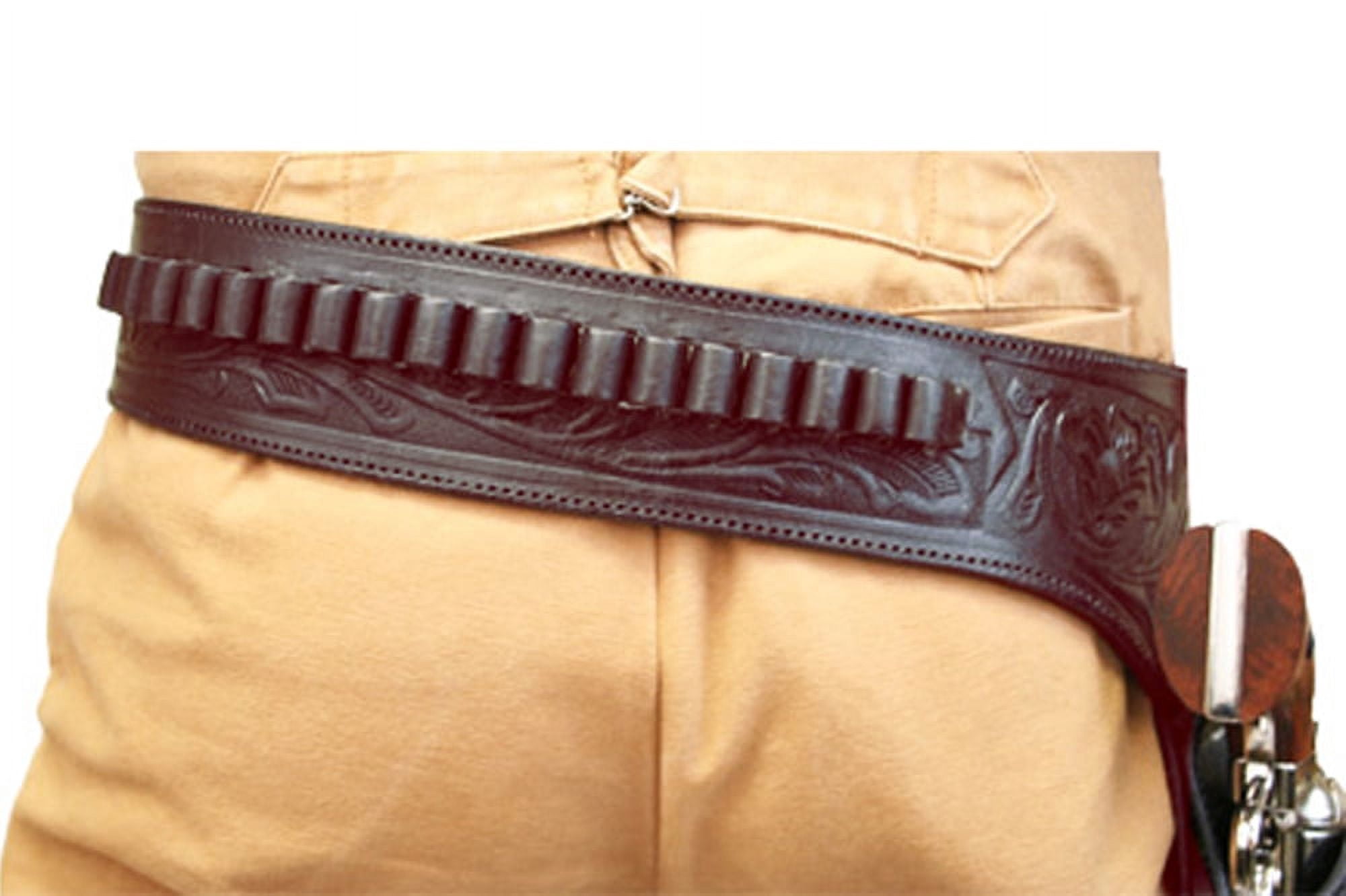 38 In Hilason Western Right Hand Gun Holster Rig 44/45 Cal Leather Cowboy