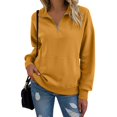 thumbnail image 7 of Sweatshirt for Women Half Zip Long Sleeve Lapel Casual Long Sleeve Lightweight Sweatshirts Pullover Fall Fashion Clothes, 7 of 7