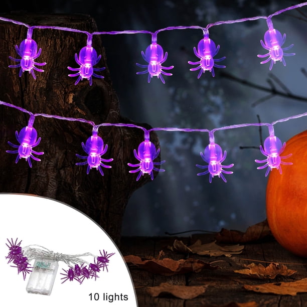 Luces de Halloween 2M 10 LED alimentadas por batería para decoraciones interiores y exteriores