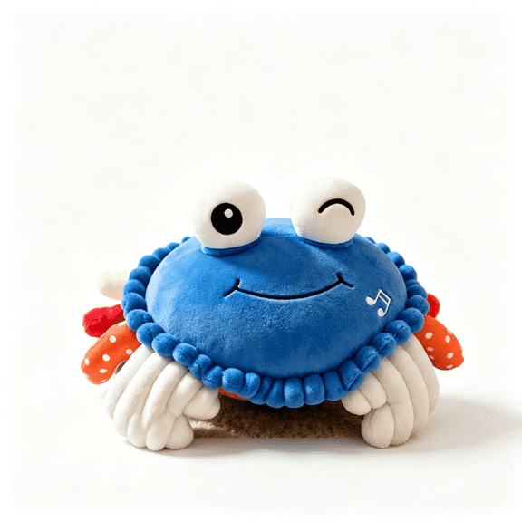 CYFW Baby Toys 6-12 Months Musical Crawling Crab Plush Toy 40 Songs Recording Feature Dancing Walking Moving Bouncing Tummy Time Toy Sensory Toys Toddlers 1-3 Birthday Gifts Infants