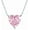 Pink, variant on AINUOSHI Necklace for Women, Lab Simulated Diamond, Pink Heart Cut Pendant, 925 Sterling Silver with 18K White Gold Plating, Christmas Gift