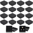 thumbnail image 1 of Paquete de 24 cajas de regalo negras para joyería, de 7 x 7 x 3 cm, de cartón kraft con esponja para collares, pendientes, anillos y pulseras., 1 of 6