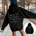 thumbnail image 2 of Wangmeiwg Women's Sweatshirts Women's Casual Hoodie With Bow Print Autumn Winter Pullover Sweatshirt for Comfort and Style Black XXL, 2 of 7
