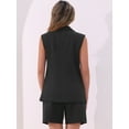 thumbnail image 3 of DARING DIVA Women's Blazer Vest Shorts Casual 2 Pieces Suit Set S Black, 3 of 6