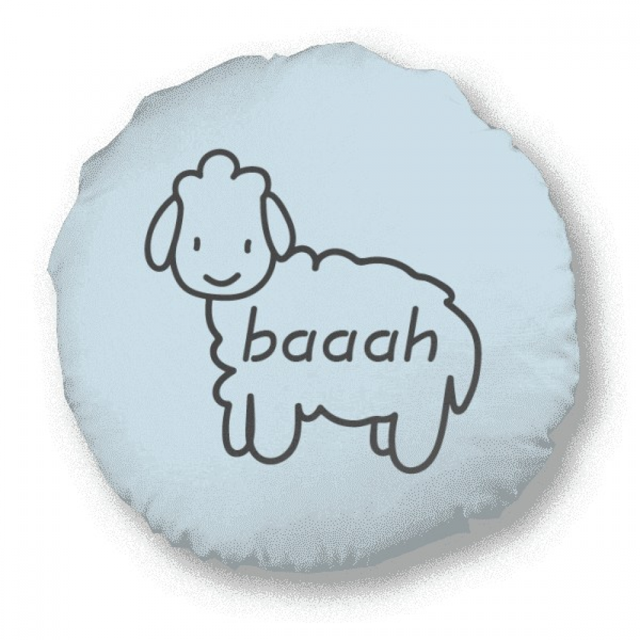Bleating Lovely Sheep Goat Round Throw Pillow Home Decoration Cushion