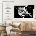 thumbnail image 5 of Elephant Stock Rose Splash Wall Art - Horizontal Canvas Wall Art - Living Room Wall Decor - Floral And Botanical Canvas - Black And Gray Decor - 24" x 16", 5 of 8