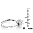 thumbnail image 3 of Luxurman 14K Cushion Natural 1.2 Ctw Diamond Unique Engagement Ring Halo Design (White Gold Size 8.5), 3 of 3