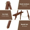 thumbnail image 4 of Wooden Art Easel Stand - 63" Portable Tripod Wood Artist Easel - Adjustable Floor Poster Stand for Painting, Display Show, Wedding - Brown, 4 of 8