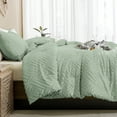thumbnail image 3 of ANGENIA California King Comforter Sets Sage Green, 3 Pieces Cozy Fluffy Boho Tufted Oversized Cal King Bedding Comforter Set, Farmhouse Lightweight Down Alternative Bed Set, 3 of 7