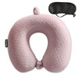 thumbnail image 1 of Almohada de viaje Gosider Neck en forma de U, espuma viscoelástica, color rosa, 1 of 6