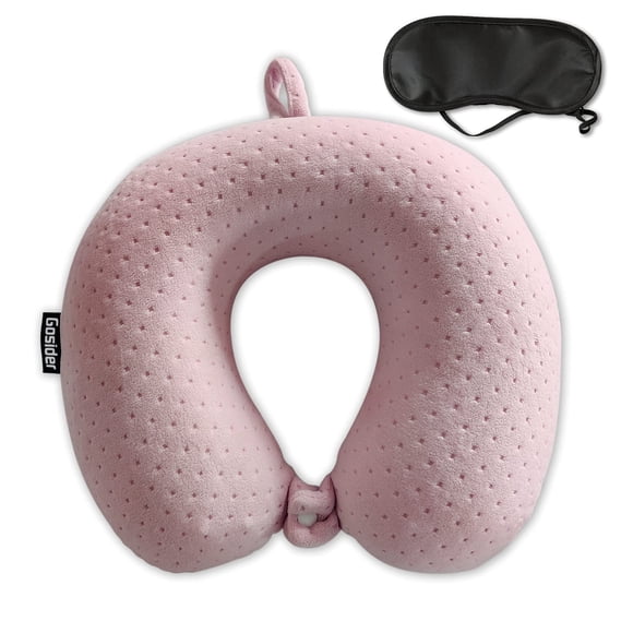 Almohada de viaje Gosider Neck en forma de U, espuma viscoelástica, color rosa
