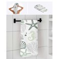 thumbnail image 6 of Sage Green Coastal Towel Set of 3, Soft Microfiber Bath Towels, Hand Towel, Washcloths, Summer Beach Starfish Coral Nautical Quick-Dry Absorbent Towels for Bathroom Kitchen Hotel Beach Gym Spa, 6 of 7