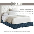 thumbnail image 5 of Mocassi Multi-Ruffle Bed Skirt, Wrinkle and Stain Resistant, 1500 Thread Count, 15 inch Drop, Full, Midnight Blue, 5 of 5