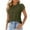 Army Green, variant on Uaswgudfs Women's Lace-Neck Blouse Top with Ruffled Collar and Short Sleeves - Lightweight Drapey Summer Going Out Tops