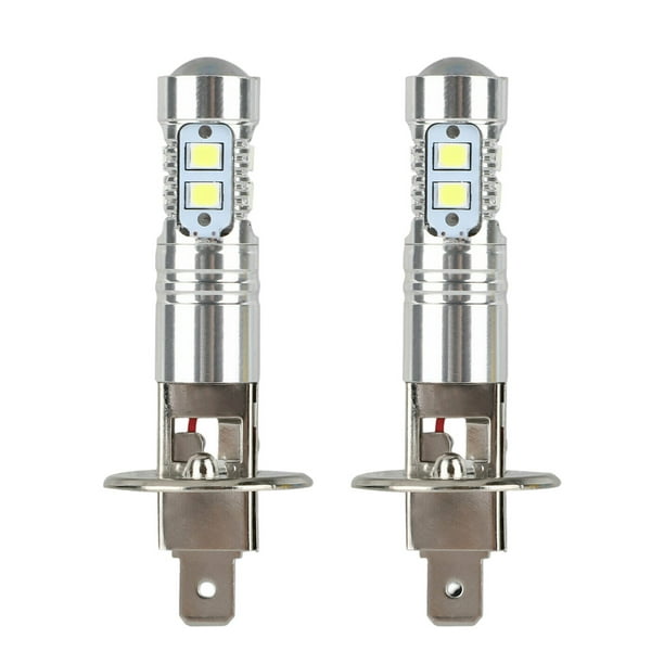 Bombilla LED H1 de 100 W, bombillas para faros antiniebla, bombilla LED para faros delanteros de 360 grados, 2 piezas H1 6000 K, kit LED súper blanco de 100 W, bombillas LED para faros delanteros H1,