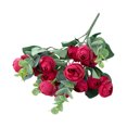 thumbnail image 1 of Artificial Flowers Fake Silk Rose for Decoration Small Roses Blooming Faux Flower Bouquet with Stem for DIY Vase Home Wedding Party, 1 of 8