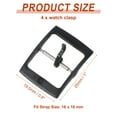 thumbnail image 2 of Uxcell 4 Pcs Cierre de Reemplazo para Banda de Reloj, Cierre de Correa de Reloj de Plástico de 16mm para Bandas de Reloj de Cuero Silicona Nylon Lona, Negro, 2 of 7