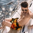 thumbnail image 2 of luoweisi Men's Beach Shorts Quick Dry Swim Trunks with Mesh Lining Thanksgiving Pumpkin L, 2 of 5