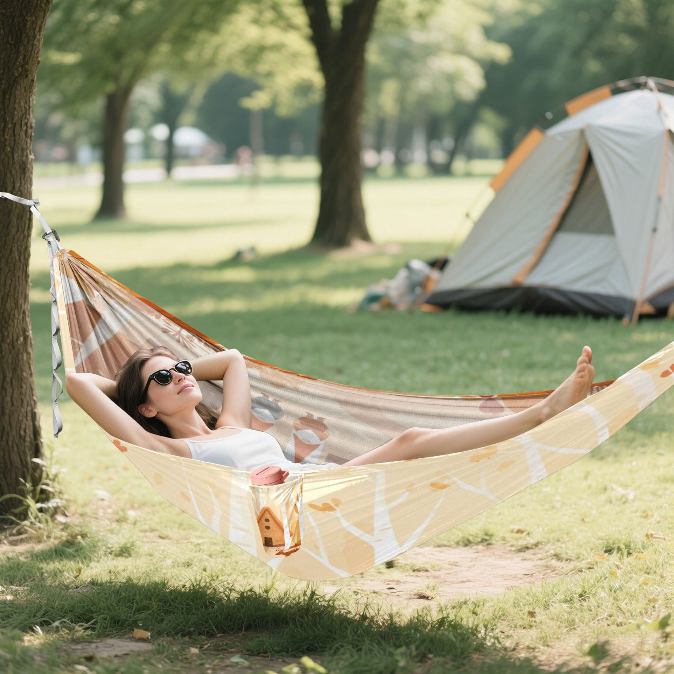 Hammock Camping Hammock Nylon Portable Hammock Travel Camping Hammock Fairy Tale Wooden Houses