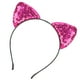 thumbnail image 1 of Diademas con orejas de gato para fiesta, orejas de gato con lentejuelas reversibles, diadema con orejas de gato, durabilidad extendida, 1 of 9