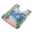 thumbnail image 7 of Yayeee Bath Rug for Bathroom Floor Non Slip Contour Fluffy Soft Absorbent Mat, 20"x24", Pink Seaside, 7 of 7
