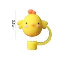 thumbnail image 1 of Gorras De Paja Cubierta de paja de dibujos animados, tapas de paja de silicona reutilizables, decoración para 5-10mm (amarillo pollito) Hugtrwg Libre de BPA, 1 of 7