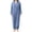 Blue, variant on JIANLAI Women Fleece Hooded Jumpsuit Pajamas Full‑Zip Long Sleeve One Piece Loungewear, Plush Warm Cozy Hooded Sleep Suit With Cuffed Ankles, Solid Color Winter Home Sleepwear