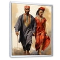 thumbnail image 2 of Designart "Tribes Yoruba African Nigeria I" African Tribes Floater Framed Canvas Print, 2 of 7