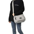 thumbnail image 2 of BadPiggies Women Nylon Crossbody Bag Waterproof Shoulder Handbag Lightweight Casual Messenger Purse Multi Zipper Pockets - Gray, 2 of 9