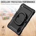 thumbnail image 4 of For Xiaomi Redmi Pad 2 11 inch 2025, 360 Rotating Shockproof Cover with Stand, Handle, Shoulder Strap, Black, 4 of 7