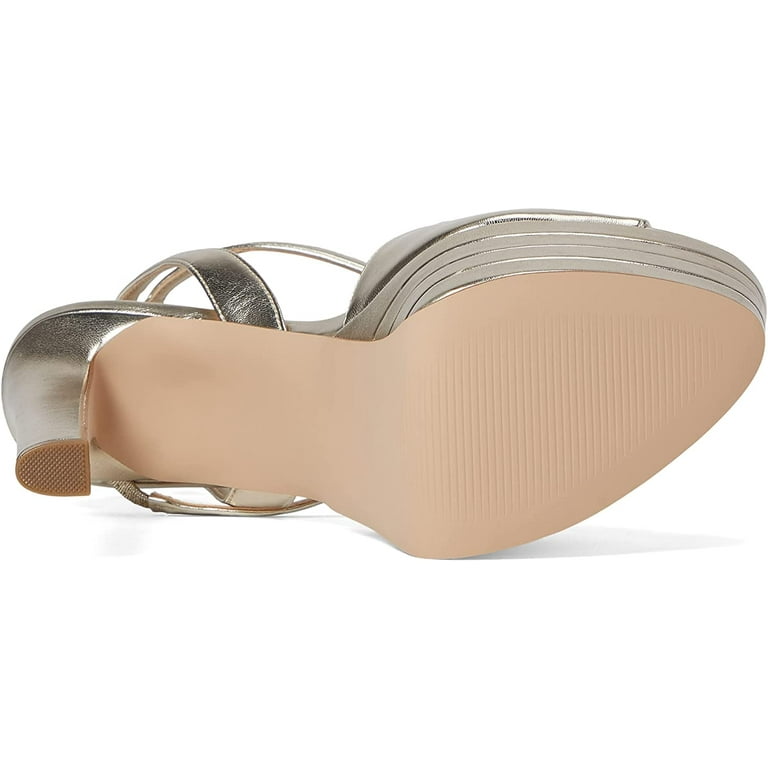 Steve Madden Larssa Gold Stiletto Heel Ankle Strap Peep Toe