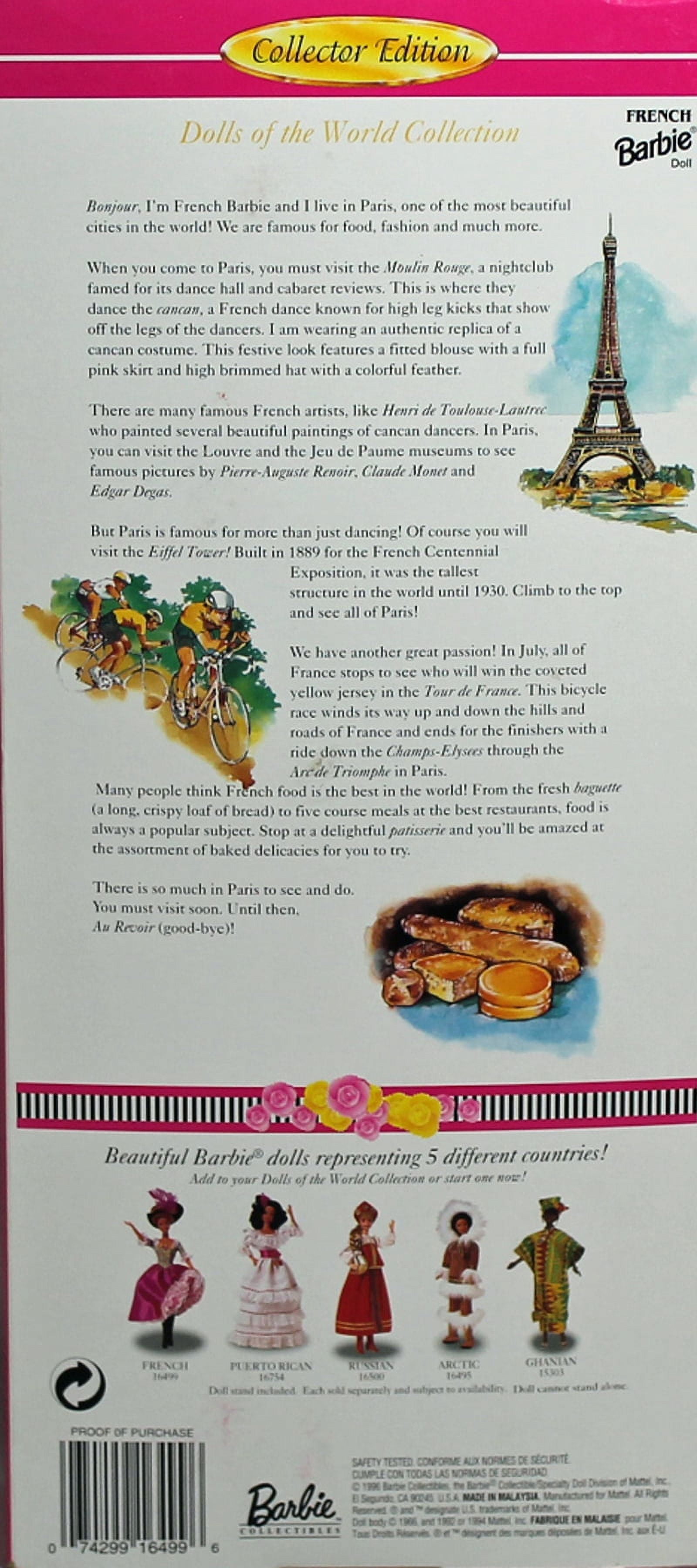 French Barbie Dolls of the World Collection Second Edition 1996 Mattel 16499