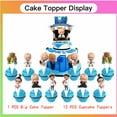 thumbnail image 3 of Boss Baby White Boy Party Supplies Decor 3rd Kit Balloons Birthday Cake Topper Banner Backdrop Decorations, 3 of 6