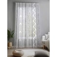 thumbnail image 2 of Sheer Curtains 108 Inches Long, Farmhouse Boho Semi Sheer Curtains Light Filtering Window Treatment, Vintage Abstract Geometric Striped Privacy Voile Drapes for Living Room Bedroom 52x108 Inch, 2 of 7