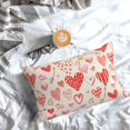 thumbnail image 4 of Red Pink Love Heart Pillow Covers 12x20 Set of 2 Watercolor Romantic Arrow Throw Pillow Covers Valentine''s Day Wedding Mother''s Day Anniversary Lumbar Linen Cushion Cover Decor for Couch Sofa, 4 of 6
