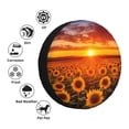thumbnail image 4 of Fotbe Sunset Golden Sunflower Field Funda de Llanta de Repuesto con Estampado, Engrosada, Ajuste Universal para Jeep, Remolque, RV, SUV, Camión-17 inch, 4 of 6