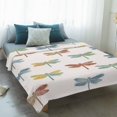 thumbnail image 4 of Watercolor Dragonfly Blanket Soft Cozy Warm Throw Blanket for Couch, Plush Fuzzy Flannel Fleece Blankets for Sofa, Country Farmhouse Animal Beige Bed Blankets Lightweight Gifts for Women, 40"x50", 4 of 9