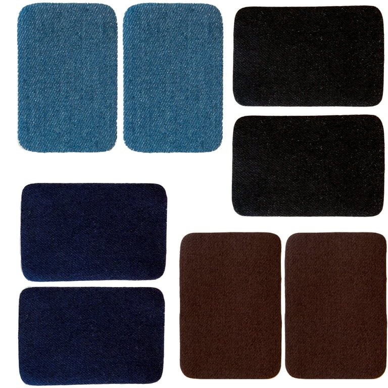 8cm x 51cm Jean Iron on Patches Rectangle Black Blue Patch For