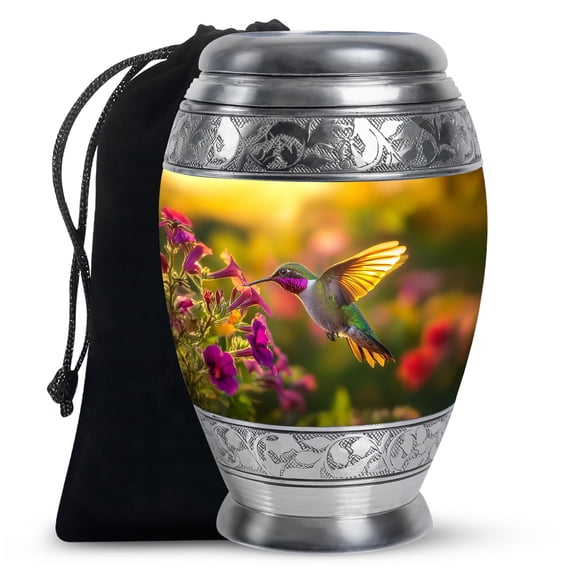 Yatskia Humming Bird Urn For Ashes Adult Male & Female, Large Urns For Human Ashes Mom & Dad, (Monar Large, 10 Inch)
