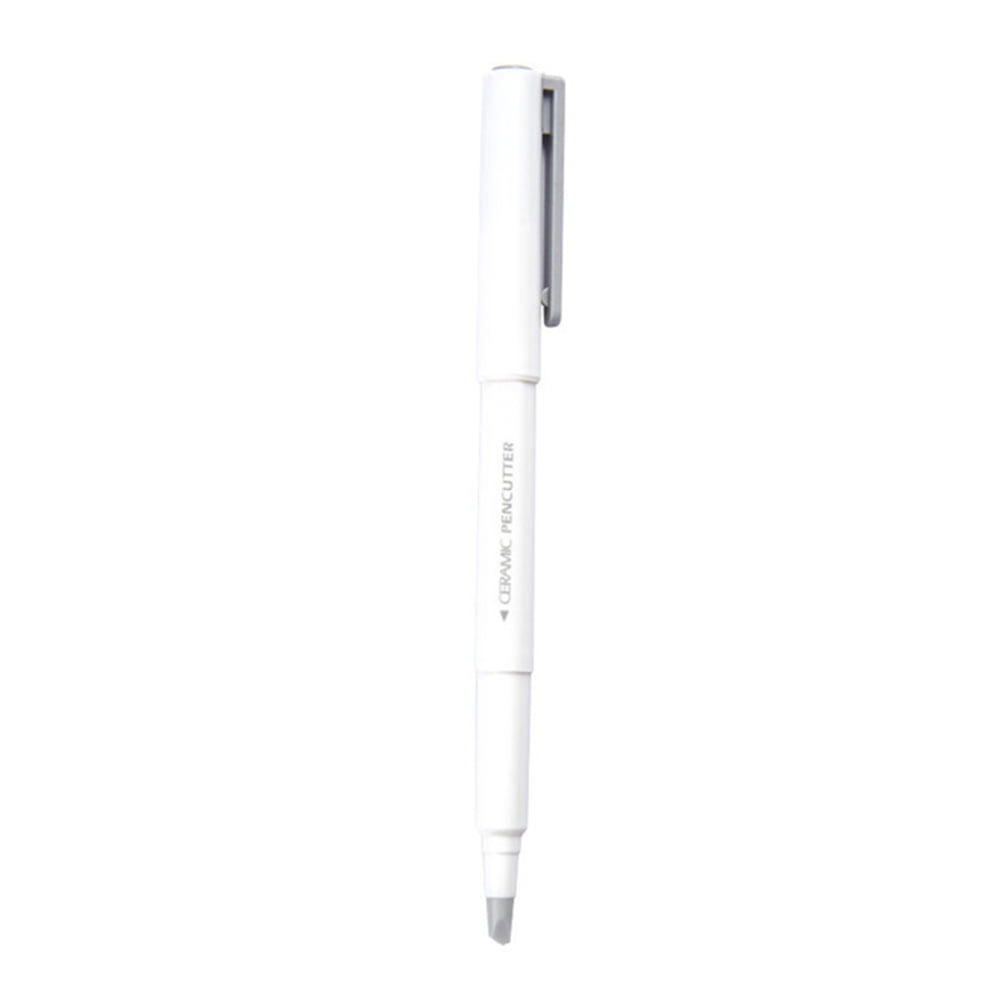 Farfi Ceramic Blades Wear-resisting Notebook Newspaper Paper Cutter Cutting  Pen Knife (White)